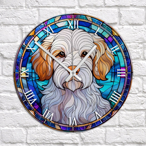 Clumber Spaniel Suncatcher Effect Clock